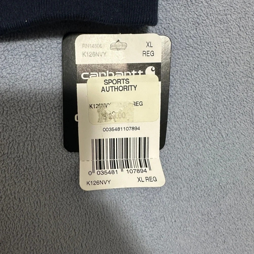 Carhartt Long Sleeve Workwear Pocket T Shirt K126NVY Navy Blue Mens XL NWT - Picture 9 of 16